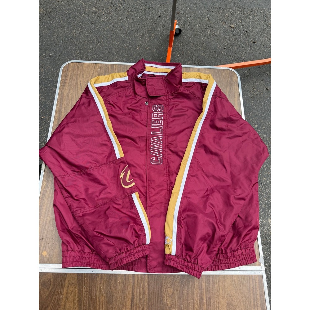 Cleveland Cavaliers Starter Jacket Men XXL 2XL Wine Gold NBA Full Zip NWOT